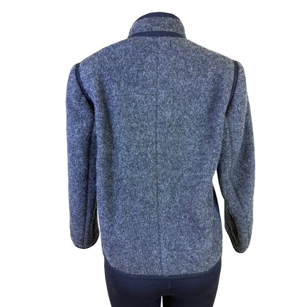 Saint Laurent Womens Gray Wool Button-Up Jacket Gold Accent Pockets Size 38 - Picture 6 of 11